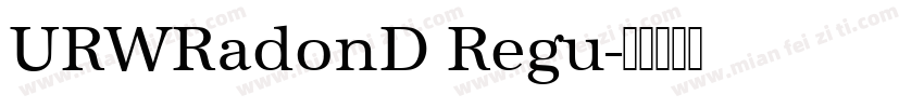 URWRadonD Regu字体转换